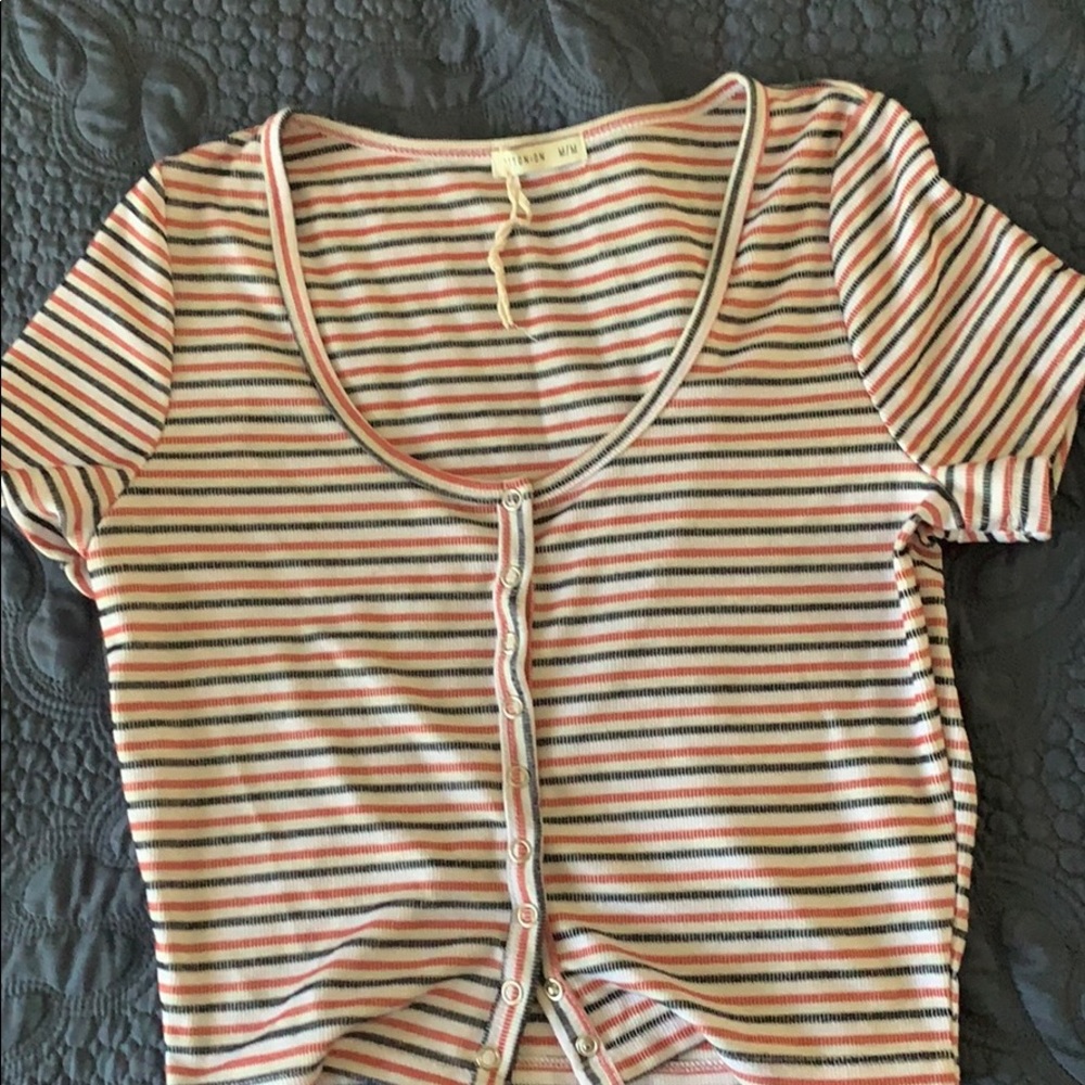 cropped cotton on button down shirt